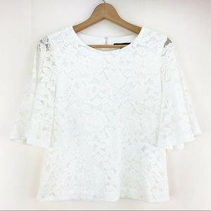 Banana Republic Lace Bell Sleeve Blouse